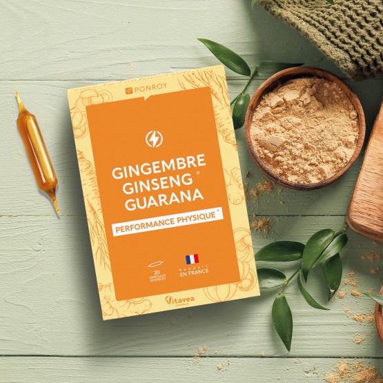 Ampoules Gingembre, Ginseng & Guarana cure antifatigue sexuelle PONROY